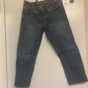 Straight leg ankle jeans